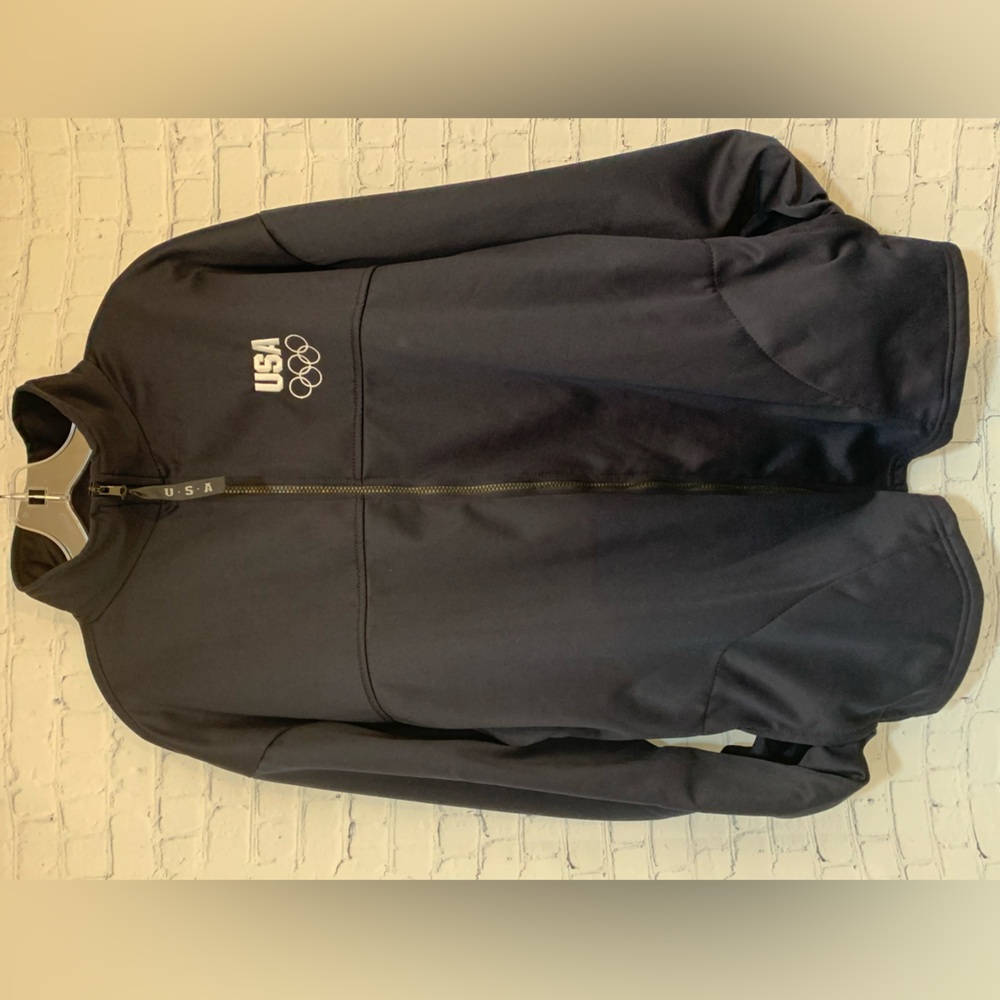 *Sold* US Olympic Committee Full Zip Jacket XXL Black Track Jacket Warm-Up